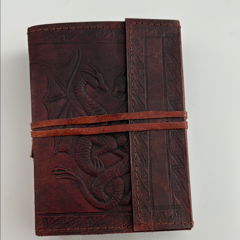 Embossed Dragon Leather Journal